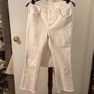 FRAME Le Crop Mini Boot Off White Jeans